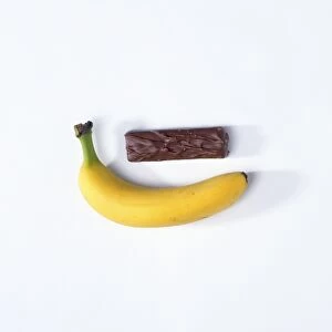Chocolate snack and banana