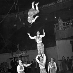 Circus Acrobats Practicing