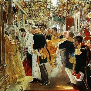 Coronation of Emperor (Tsar) Nicholas II of Russia in 1894 by Valentin Serov (January 19