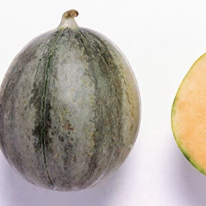 A cross section of a melon
