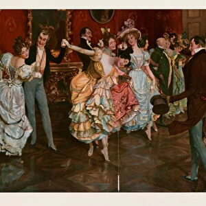 Dance Painting By Leopold Schmutzler 1864-1941