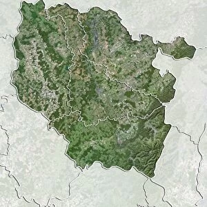 Departement of Meurthe-et-Moselle, France, True Colour Satellite Image