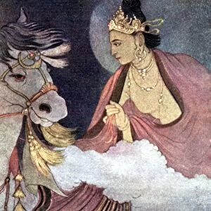 Departure of Prince Siddhartha, illustration