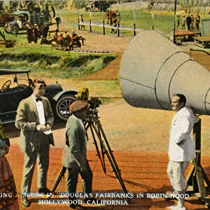 Directing A Scene in Douglas Fairbanks in Robin Hood Hollywood, California