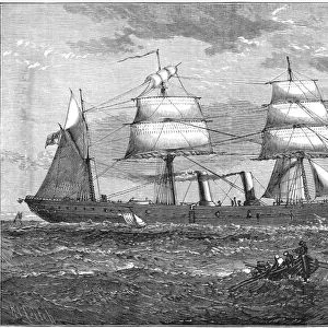 Dispatch vessel HMS Iris. Launched in 1877, this was the first steel ship built for
