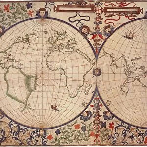 Double-Hemisphere Map 1542