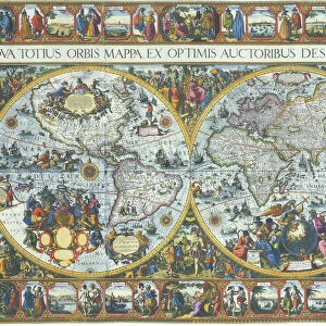 Double Hemisphere Map with Border 1611