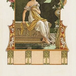 Ete Postcard by Elisabeth Sonrel. ca. 1900, Ete Postcard by Elisabeth Sonrel