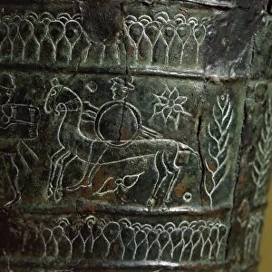 Etruscan civilization, bronze Arnoaldi situla (bucket)