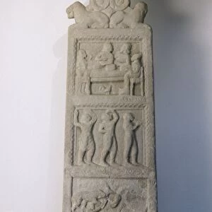 Fiesole stele with anthemion, Etruscan civilization, 5th century b. c