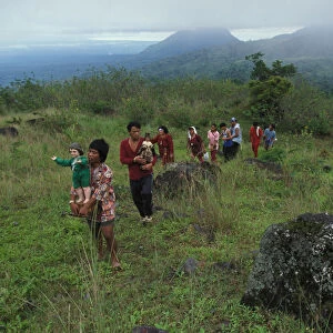 Filipino pilgrims on Holy Mount Banahaw