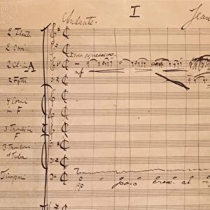 Finland, Turku, Autograph score of movement of Symphony No. 1, Andante