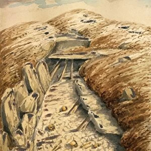 France, Etang-La-Ville (Seine et Oise), View of the dolmen, watercolor by J. Dumond