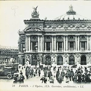 France, Paris, Opera Garnier (Opera House) in 1920s, postcard