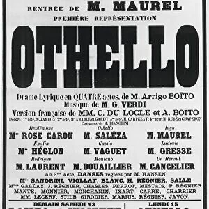 France, Paris, Playbill for performance Otello by Giuseppe Verdi at Paris Opera