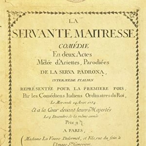 France, Paris, The Servant Mistress, Paris edition