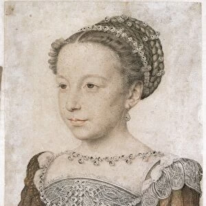 France, Portrait of Marguerite de Valois (also known as La Reine Margot (1553 - 1615), Wife of Henry IV of France