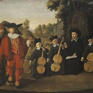France, Troyes, Isaac de Benserade Conducting a Motet before Louis XIII of France in 1630