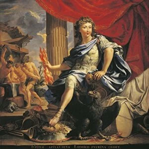 France, Versailles, Allegorical portrait of King Louis XIV, Victor of the Fronde
