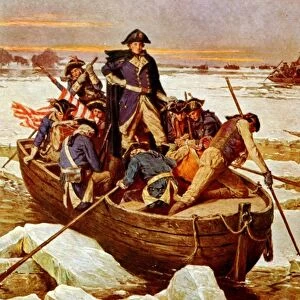 George Washington Crossing the Delaware River, 25 December 1776. An incident