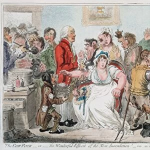 Gillray cartoon on vaccination against Smallpox using Cowpox serum, 1802