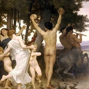 Girl Defending Herself Against Love by William Adolphe Bouguereau