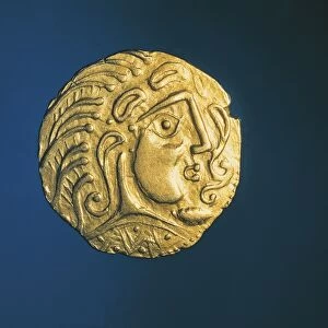 Gold Celtic stater of Parisii or Quarisii (Paris region), Front