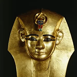 Gold funerary mask of Pharaoh Amenemope from Tanis