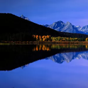 Grand Tetons and reflection in Grand Teton National Park, Wyoming