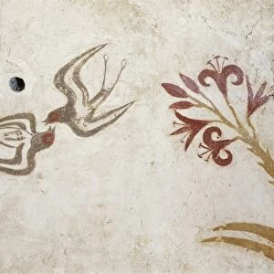 Greek civilization, fresco depicting spring, from Akrotiri, Thera, Santorini