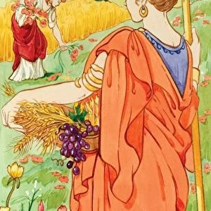 In Greek mythology, Demeter was the goddess of agriculture. In Roman mythology, she is associated with Ceres