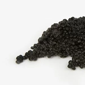 Heap of black caviar