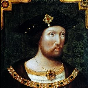 Henry VIII (1491-1547) king of England and Ireland from 1509. Anonymous portrait c1520
