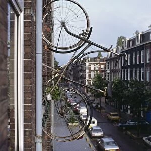 Holland, Southern Amsterdam, the Van Ostade Bicycle Hotel