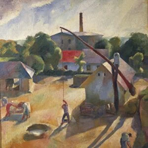 Hungary, Budapest, A Peasant Village, 1927, oil on canvas