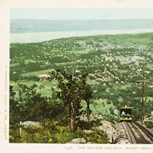 The Incline Railway, Mount Beacon Postcard. ca. 1903, The Incline Railway, Mount Beacon Postcard