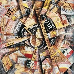 Interventionist Demonstration, 1914, tempera and collage on cardboard