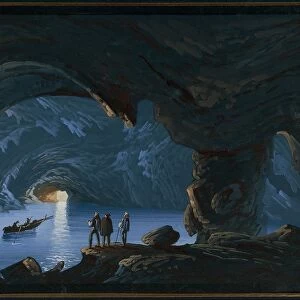Island of Capri, the Blue Grotto, 19th Century, gouache
