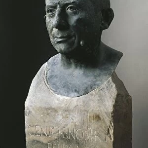 Italy, Campania, Pompeii, Herm of Lucius Caecilius Iucundus, banker, bronze