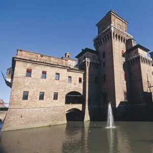 Italy, Emilia-Romagna Region, Ferrara, Este Castle exterior