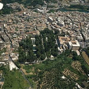 Italy, Lazio region, Rome province, Aerial view of Villa d Este at Tivoli