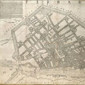 Italy, Map of Ferrara, 1605