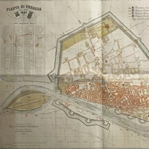 Italy, Map of Ferrara