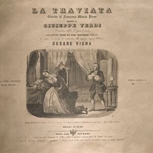Italy, Milan, Title page of La Traviata by Giuseppe Verdi (1813-1901)