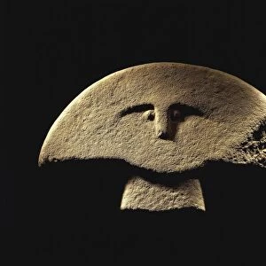 Italy, Prehistory, Head of stele-statue of Malgrate type, From Verrucola (Liguria Region)