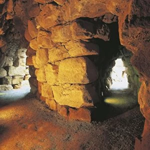 Italy, Sardinia Region, Torralba, province of Sassari, archaeological complex of Nuraghe Sant Antine or Sa domo de su Re (the kings house), interior