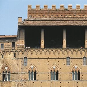 Italy, Tuscany Region, Siena Province, Siena, Piazza del Campo, Palazzo Pubblico