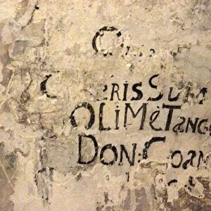 Italy, Venice, Inscription on wall in Doges Palace