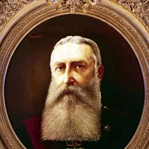 Leopold II (1835-1909) King of Belgium from 1865. Portrait by Pierre Tossyn