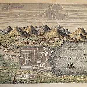 Map of the city of Como, Italy, 1570